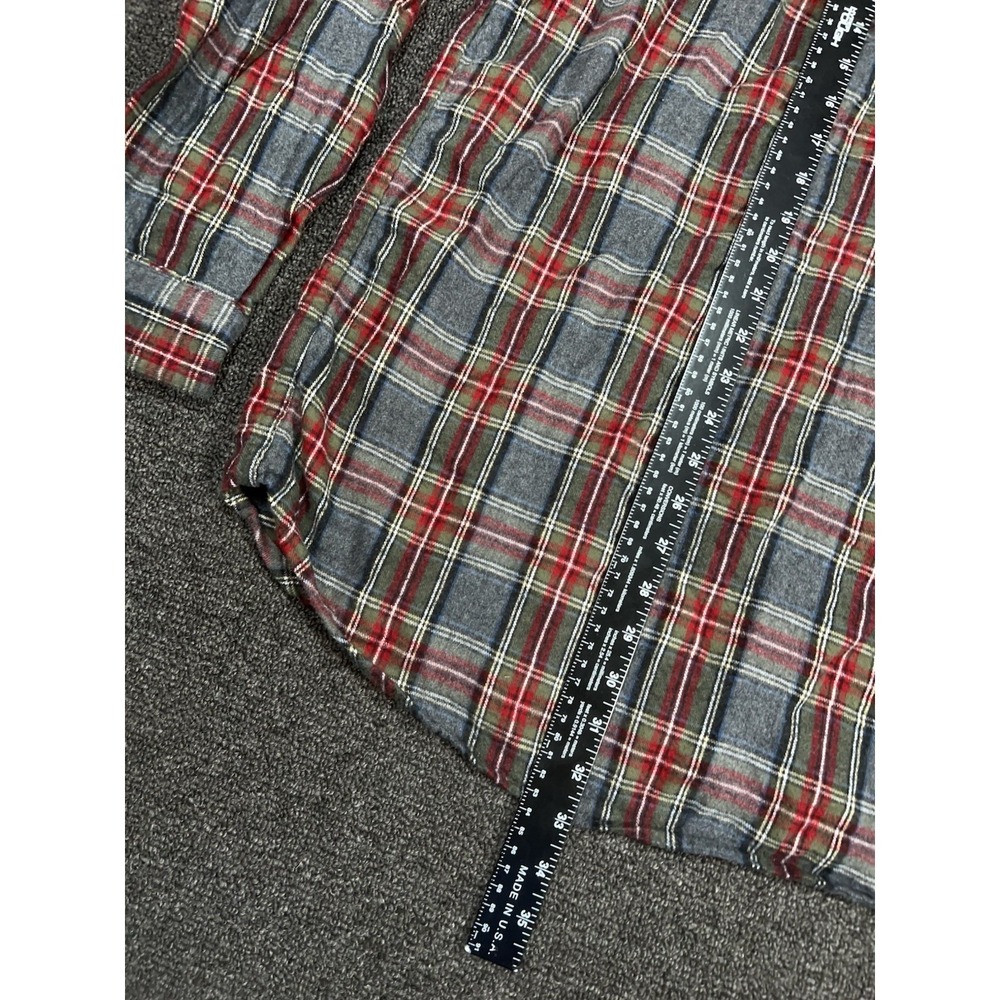 LL Bean Flannel Shirt Men's XL Tall XLT‎ Button Down Red Plaid Traditional Fit - Picture 5 of 6